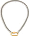 Women's necklace jewelry Men's and Women's Carabiner Zipper Thick Choker Heavy Chain Gold Jewelry gift...
