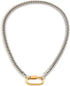 Women's necklace jewelry Men's and Women's Carabiner Zipper Thick Choker Heavy Chain Gold Jewelry gift...