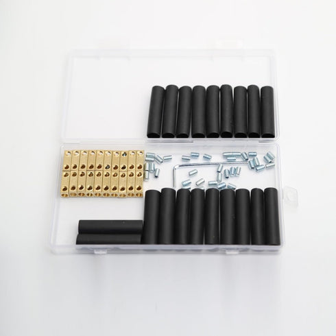 20Pcs 8 Gauge Docking Connector, Copper Clamp Kit, Square Terminal Connector, Seamless Wire and Cable Pressure Free Terminal Kit, 20Pcs Heat Shrin...