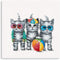 Yidepot Cute Cat Canvas Wall Art: Framed Kitty Pictures for Girl's Bedroom Bathroom - Small Funny Babies Painting Ready to Hang (12"x12"x1Panel)...