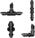 Drip Irrigation Fittings Kit for 1/4" Tubing, 130 Pieces Drip Line Connectors for Drip Systems - 60 Couplings, 40 Tees, 20 Elbows, 10 End Plugs - ...