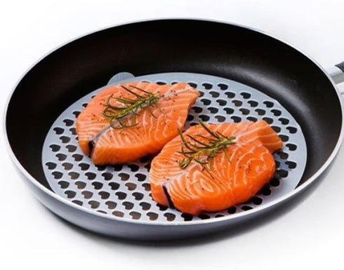 (Set of 2) Kitchen Reusable Nonstick 9-Inch Silicone Sheets, Round Steamer Mesh, Air Fryer Liner, Frying Pan, Dim Sum Pad, Baking Mat, Microwave, ...
