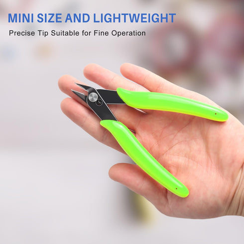 NICE-POWER Micro Wire Cutters, 5 inch 170 Mini Flush cutters, Nippers, Shear Cutters,Wire Snips, Small Side Cutters for Electronics Crafts Jewelry...