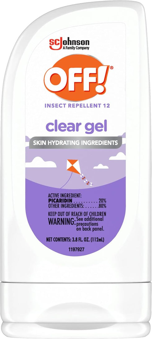 OFF! Clean Feel Insect Repellent Clear Gel with 20% Picaridin, Bug Repellent with Long Lasting Protection from Mosquitoes, Hydrating, 3.8 oz...