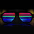 GS GLOWSEEN Light Up Shutter Glasses Sound Reactive - USB Rechargeable Rave Glasses - Black...