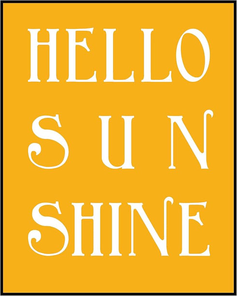 Posterizer 1 pcs-Hello sunshine-good morning message-Kids Room Art-Typography Art-Gift For Baby Nursery, Boys, Girls, Toddlers- UNFRAMED Wall Art...