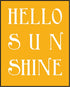 Posterizer 1 pcs-Hello sunshine-good morning message-Kids Room Art-Typography Art-Gift For Baby Nursery, Boys, Girls, Toddlers- UNFRAMED Wall Art...