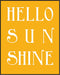 Posterizer 1 pcs-Hello sunshine-good morning message-Kids Room Art-Typography Art-Gift For Baby Nursery, Boys, Girls, Toddlers- UNFRAMED Wall Art...