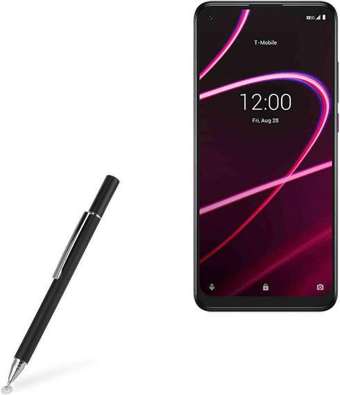 BoxWave Stylus Pen Compatible with T-Mobile REVVL 5G - FineTouch Capacitive Stylus, Super Precise Stylus Pen for T-Mobile REVVL 5G - Jet Black...