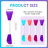 Silicone Face Mask Applicator, 4 PCS Double-End Mask Brushes for Facial Mud Mixing Spatula Soft Makeup Beauty Brush Tools for Apply Skincare Cream...