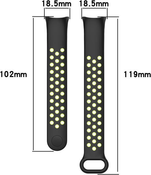 MOTONG Compatible with Xiaomi Mi Band 8 Replacement Band - TPU Replacement Wrist Band Strap Compatible with Xiaomi Mi Band 8(TPU Black + Grey)...