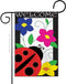 Ladybug Flag Home Decor Welcome Banner Applique Decorative Stitched Flower Tapestry Wall American Embroidered Sew Stitching Spring Floral Gifts Pa...