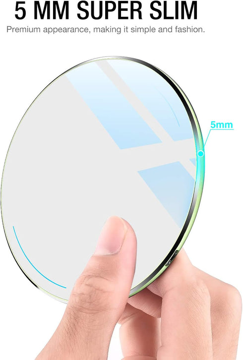 TOZO W1 Wireless Charger, 10W Qi-Certified Fast Charging Pad with Aviation Aluminum Computer Numerical Control Technology Compatible with iPhone 1...