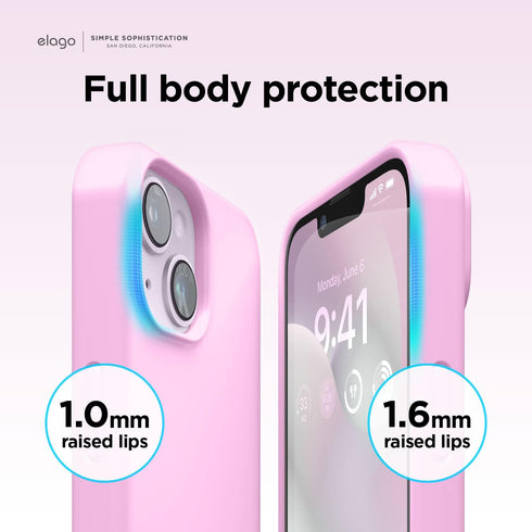 elago Compatible with iPhone 14 Plus Case, Liquid Silicone Case, Full Body Protective Cover, Shockproof, Slim Phone Case, Anti-Scratch Soft Microf...