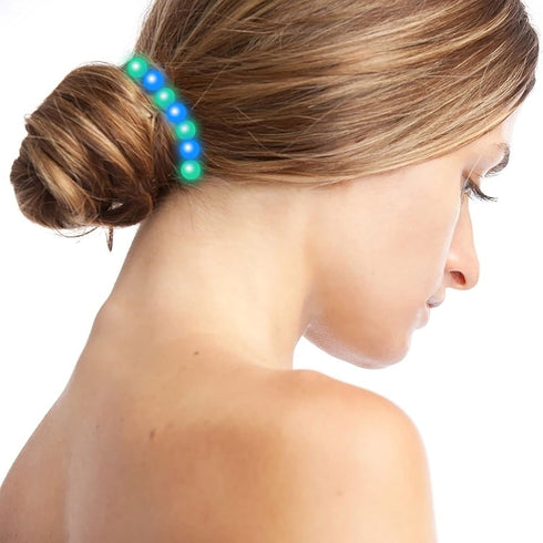 200 Pcs Luminous Solar Stone Beads Shiny Stone Glow in The Dark Glowing Loose Bead Round 8mm Blue Green Mixed with Hole for DIY Jewelry Making Bra...