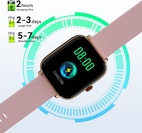 Luoba Smart Watch, 1.69'' Full Touch Answer/Make Call Women Smartwatch for Android Phones Fitness Tracker with Heart Rate Sleep Monitor Calorie St...