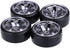 GoolRC 4PCS/Set 1/10 Drift Car Tires Hard Tyre Replacement for Traxxas HSP Tamiya HPI Kyosho On-Road Drifting Car (Titanium)...