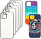 INNOSUB USA Sublimation Phone Cases Set of 5Pcs – Protective Case Compatible with iPhone 15 Plus Includes Aluminum Inserts – Soft Rubber Blank Bla...