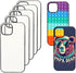 INNOSUB USA Sublimation Phone Cases Set of 5Pcs – Protective Case Compatible with iPhone 15 Plus Includes Aluminum Inserts – Soft Rubber Blank Bla...