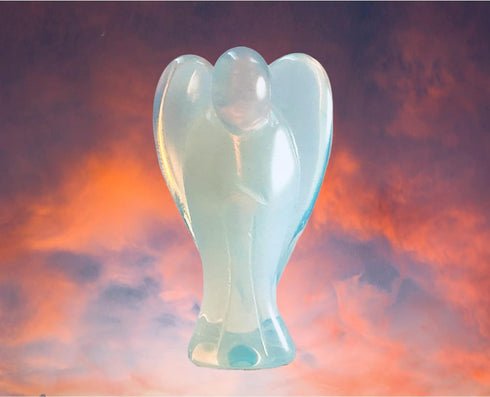 Pocket Guardian Angel Healing Pack | Includes Opalite Angel Figurine, Angel Token Coin and Serenity Prayer Card...
