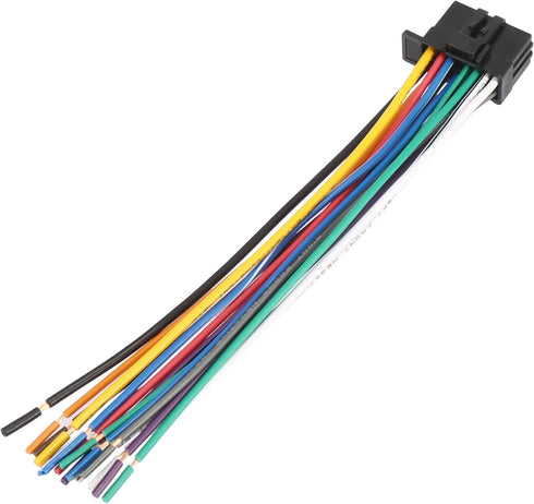X AUTOHAUX Car Stereo CD Player Wiring Harness Wire Radio Adapter Install Plug 15 Pins for Kenwood...