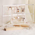 lemonadeus Earrings Organizer Jewelry Display Wood Stand (44 Holes 2 Layers) (White)...