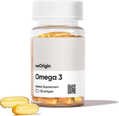 Omega 3 EPA & DHA, Fish Oil 1000mg per Serving, Supports Heart, Brain, Skin & Eye Health, No Burp-Back, 30 Softgels, 30 Day Supply...