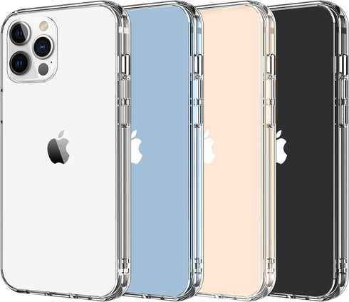 LUHOURI for iPhone 12 Pro Max Clear Case with Screen Protector,Transparent Crystal Acrylic TPU Acrylic Cover,Slim Fit Shockproof Protective Phone ...