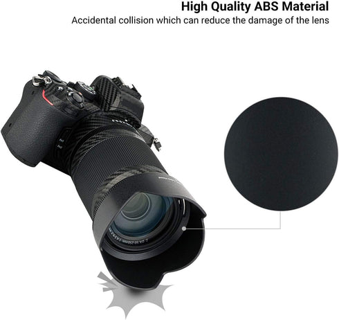 (1+1) Screw on + Bayonet Lens Hood Shade for Nikon Z30 Z50 Z fc Dual Lens Kit (Nikkor Z DX 16-50mm & 50-250mm) Replaces HN-40 and HB-90A Lens Hood...