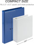 Samsill Economy 2 Inch Mini 3 Ring Binder, Made in The USA, Round Ring Binder, Non-Stick Customizable Cover, White...