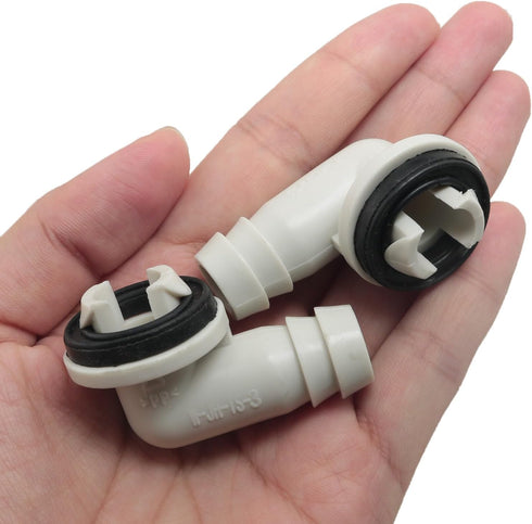 2pcs 15mm Air Conditioner Drain Hose Connector Conduct Condensate Plug Teeth Seal Elbow Fitting for Window AC Unit Mini Split Frigidaire...