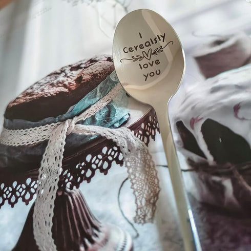 I Cerealsly Love You Gift Spoons for Husband Wife Christmas Birthday Gifts for Boyfriend Girlfriend Anniversary Valentine's Day Gift for BF GF Cer...