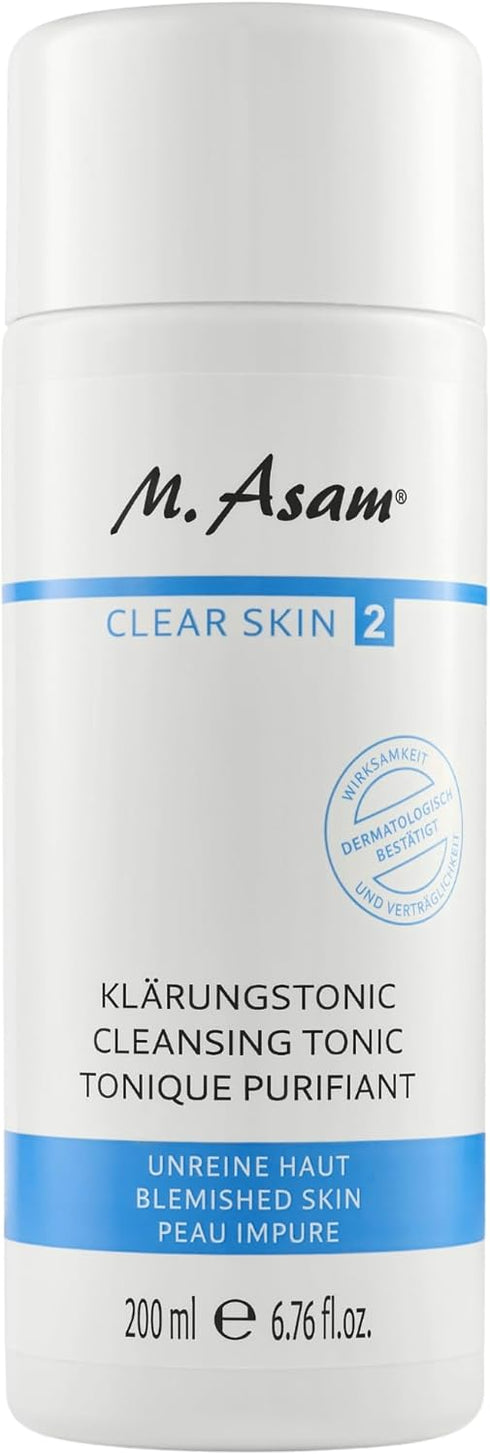 M. Asam CLEAR SKIN Clarifying Tonic - Facial tonic against pimples & blackheads, regulates sebum production, optimal facial care for use before fa...