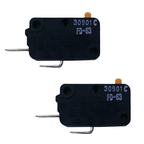ENTERPARK New OEM 2 Pack GE SZM-V16-FD-63 Microwave Oven Micro Switch Replacement Part for LG GE Starion...