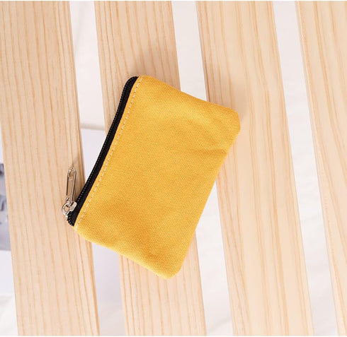 3 PCS Canvas Coin Purse Pouch Mini Wallet Small Zipper Pouch Change Bags for Credit Card Coin Keys...
