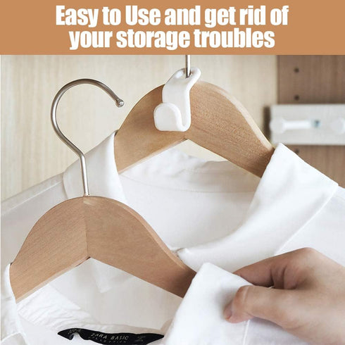 Clothes Hanger Connector Hooks, 50pcs Extra Large Size Space Saving Hanger Connector Hooks for Plastic Hangers Hooks, Closet Cascading Clothes Han...