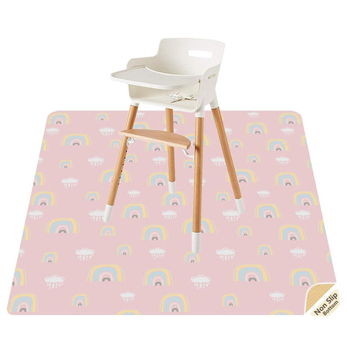 Splat Mat for Under High Chair/Arts/Crafts by CLCROBD, 51" Baby Anti-slip Food Splash and Spill Mat for Eating Mess, Waterproof Floor Protector an...