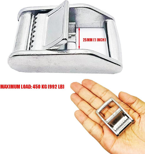 1 inch Buckle for Straps Metal Stainless Steel Quick Release Adjustable Lock Slider Buckles Replacement Fasteners- 2 Pack...