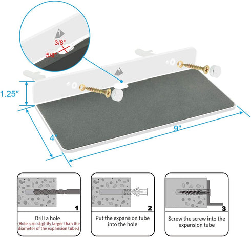 Small Wall Shelf Speaker Stand, TXEsign Small Shelf Speaker Shelf for Bluetooth Speaker, Webcam, Cell Phones, Toy Display Shelf Acrylic Speaker Mo...