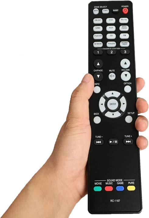Replacement Remote Control RC-1167 Compatible for denon AV Receiver 7.1-Channel Home Theater Receiver AVR-2312 AVR-3312 AVR-4312 AVR-4310 AVR-2113...