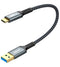 SUNGUY Android Auto Cable 1FT, USB C to USB 3.1 Gen2 10Gbps USB A to C Data Transfer Fast Charging Cable Compatible with iPhone 15/15 Pro Max, Sam...