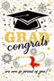 Graduation Diploma Cap Congrats Grad Garden Flag Double Sided 12x18 Inch Outside Decorations(D)...