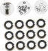 BESTonZON 12 Sets Wrench -ring Impact Wrench Socket Retainer 3/4 to 1/2 Impact Adapter Retainer Ring for Impact Wrench Electric Impact O-rings Ret...