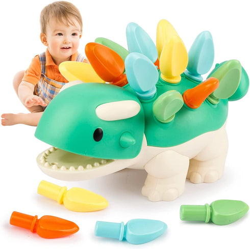 Hirger Montessori Toys for Baby 1 2 3 4 Year Old: Fine Motor Dinosaur Toys for Kids 2-4|Toddler Learning Educational Toys for Birthday Gift Age 1-...