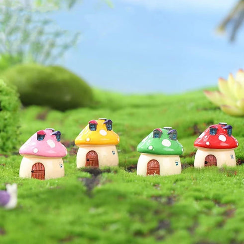 Mushroom Fairy House Fairy Garden Accessories, Mini House Figurines Fairy Garden Decor, Fairy Garden House Ornaments Kit for Home Micro Landscape ...