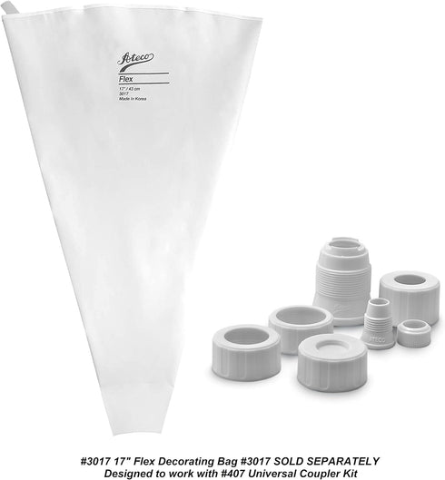 Ateco Universal Pastry Coupler and Cap Set | 7 Piece Set | Works with 250 Ateco decorating Tubes plus tips from other brands...