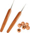 MORFEN 8PCS Dreadlock Crochet Hooks for Hair, Dreadlocks Crochet Needles(0.5mm+0.7mm) with Wood Beads, Dreadlock Needle Tools for Braid Craft, Dre...