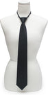 Men's Black Classic Woven Jacquard Solid Pre-Tied Adjustable Zipper necktie...