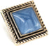 20 pcs Vintage Square Blue Enamel Metal Shank Sewing Buttons for Coats -25mm -1" Diagonal...