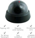 Dummy Fake Security Surveillance CCTV Dome Camera with One Red LED Light Outdoor Indoor Wireless Home Cam System Battery Powered Realistic Look fo...